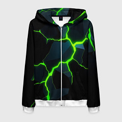 Мужская толстовка на молнии Glow green neon