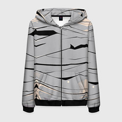 Толстовка 3D на молнии мужская Мумия бинты, цвет: 3D-черный