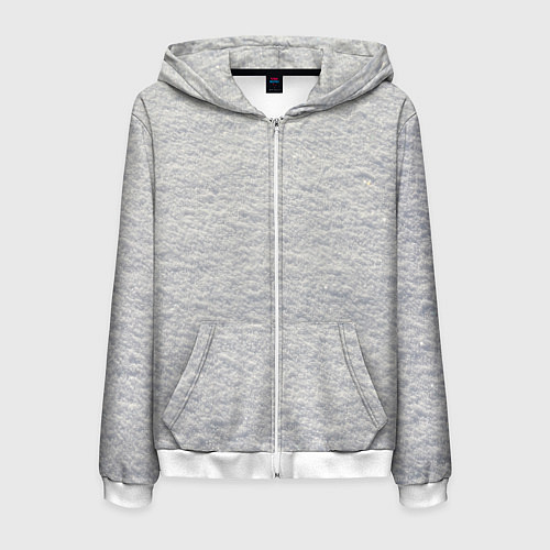 Мужская толстовка на молнии Снег сугробы / 3D-Белый – фото 1