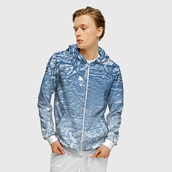 Толстовка 3D на молнии мужская Налипший снег, цвет: 3D-белый — фото 2