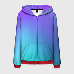 Толстовка 3D на молнии мужская Color multi-colored gradient, цвет: 3D-красный