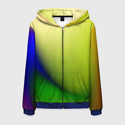 Толстовка 3D на молнии мужская The color is multicolored, цвет: 3D-синий