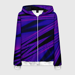 Толстовка 3D на молнии мужская Color multi-colored neon, цвет: 3D-белый