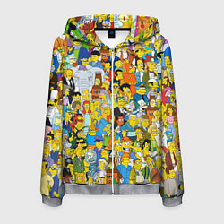 Толстовка 3D на молнии мужская Simpsons Stories, цвет: 3D-меланж