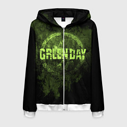 Толстовка 3D на молнии мужская Green Day: Acid Voltage, цвет: 3D-белый