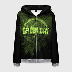 Толстовка 3D на молнии мужская Green Day: Acid Voltage, цвет: 3D-меланж