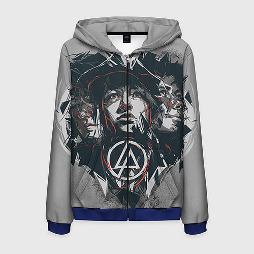 Мужская толстовка на молнии Linkin Park: My Style / 3D-Синий – фото 1