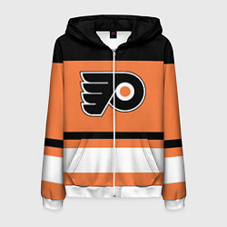 Толстовка 3D на молнии мужская Philadelphia Flyers, цвет: 3D-белый