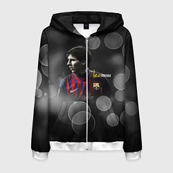 Толстовка 3D на молнии мужская Leo Messi, цвет: 3D-белый