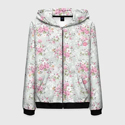 Мужская толстовка на молнии Flower pattern