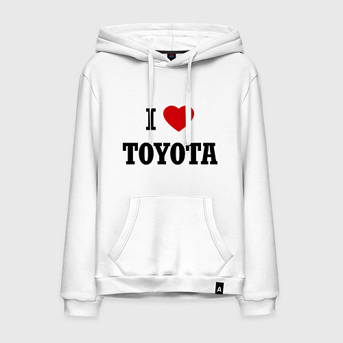 Мужская толстовка-худи I love Toyota / Белый – фото 1