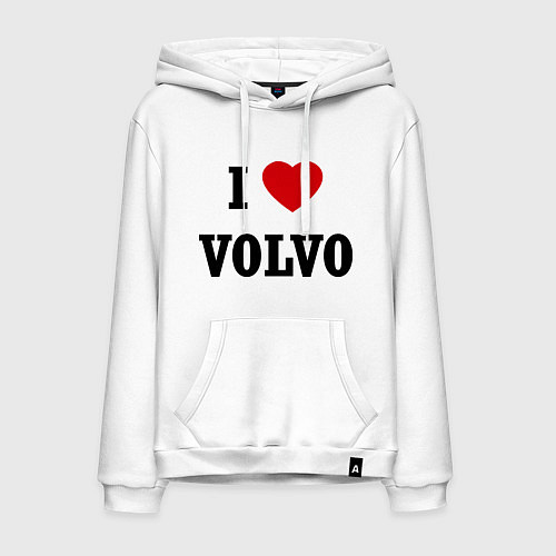 Мужская толстовка-худи I love Volvo / Белый – фото 1