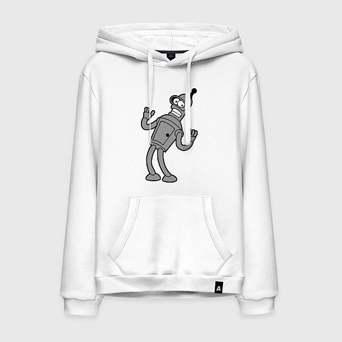 Мужская толстовка-худи Bender Error / Белый – фото 1