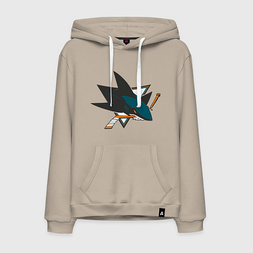 Мужская толстовка-худи San Jose Sharks / Миндальный – фото 1