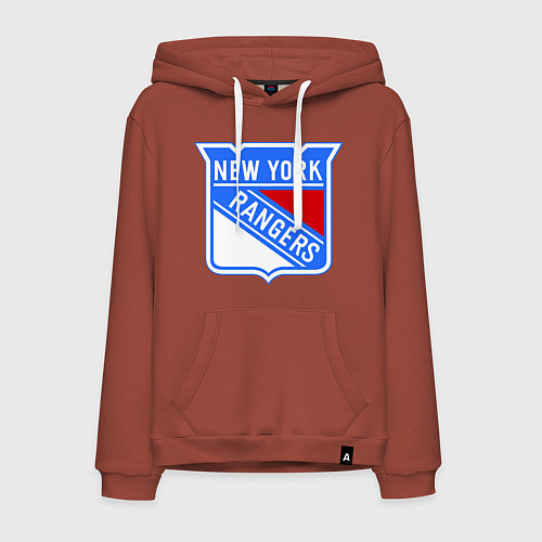 Мужская толстовка-худи New York Rangers / Кирпичный – фото 1