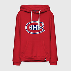 Толстовка-худи хлопковая мужская Montreal Canadiens, цвет: красный