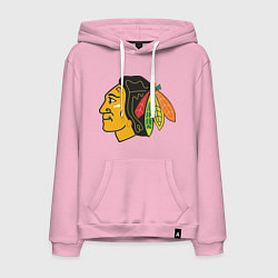 Толстовка-худи хлопковая мужская Chicago Blackhawks, цвет: светло-розовый