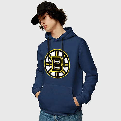 Мужская толстовка-худи Boston Bruins / Тёмно-синий – фото 3