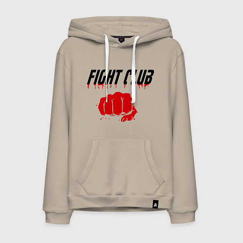 Мужская толстовка-худи Fight Club / Миндальный – фото 1