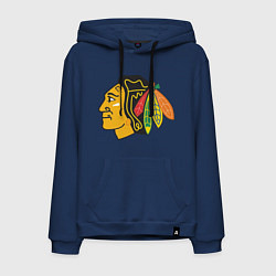 Толстовка-худи хлопковая мужская Chicago Blackhawks: Kane, цвет: тёмно-синий