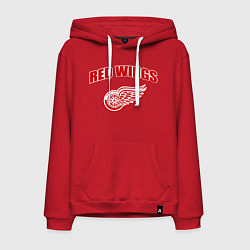 Толстовка-худи хлопковая мужская Detroit Red Wings, цвет: красный