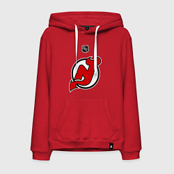 Толстовка-худи хлопковая мужская New Jersey Devils: Kovalchuk 17, цвет: красный