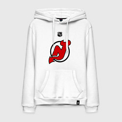 Толстовка-худи хлопковая мужская New Jersey Devils: Kovalchuk 17, цвет: белый