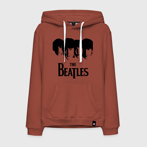 Мужская толстовка-худи The Beatles: Faces / Кирпичный – фото 1