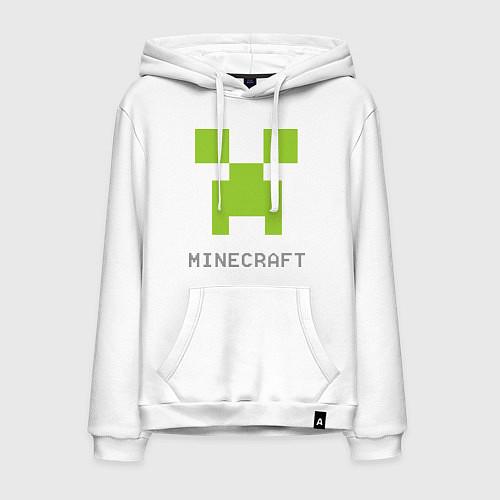 Мужская толстовка-худи Minecraft logo grey / Белый – фото 1