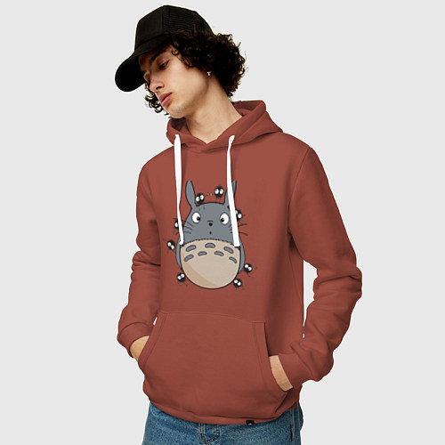 Мужская толстовка-худи Тоторо / Кирпичный – фото 3
