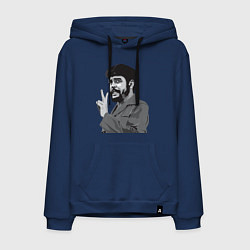 Толстовка-худи хлопковая мужская Che Guevara: Peace, цвет: тёмно-синий