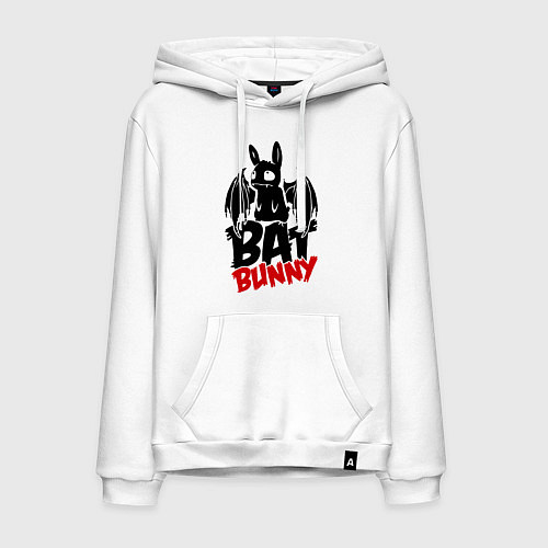 Мужская толстовка-худи Bat bunny / Белый – фото 1