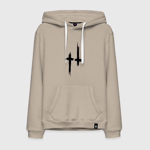 Мужская толстовка-худи Hunt: Showdown Black Logo / Миндальный – фото 1