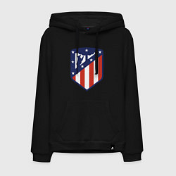 Толстовка-худи хлопковая мужская Atletico Madrid, цвет: черный