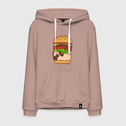 Мужская толстовка-худи Мопс-бургер
