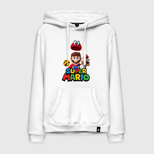 Мужская толстовка-худи Super Mario / Белый – фото 1