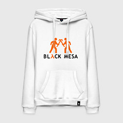 Толстовка-худи хлопковая мужская Black mesa: Gameplay, цвет: белый