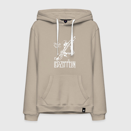Мужская толстовка-худи Led Zeppelin / Миндальный – фото 1