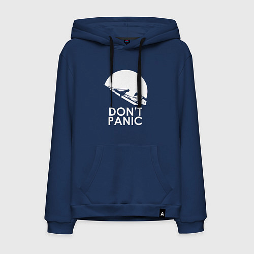 Мужская толстовка-худи Elon: Don't Panic / Тёмно-синий – фото 1