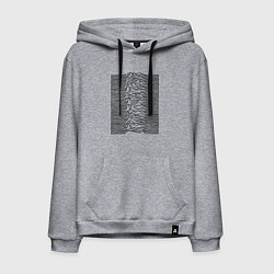 Толстовка-худи хлопковая мужская Unknown Pleasures, цвет: меланж