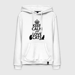 Мужская толстовка-худи Keep Calm & Love Cats