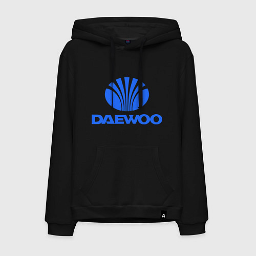 Мужская толстовка-худи Logo daewoo / Черный – фото 1