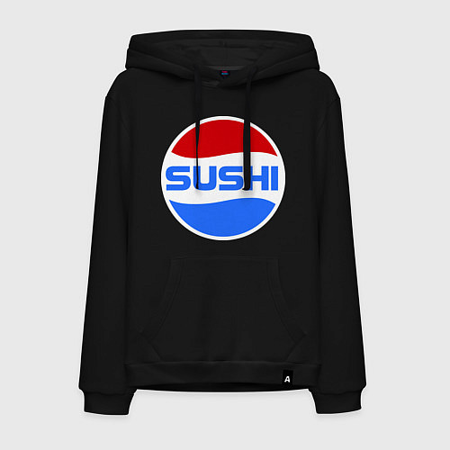 Мужская толстовка-худи Sushi Pepsi / Черный – фото 1