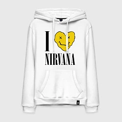 Мужская толстовка-худи I love Nirvana
