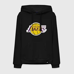Толстовка-худи хлопковая мужская LA Lakers, цвет: черный