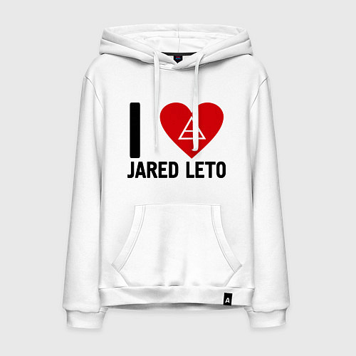 Мужская толстовка-худи I love Jared Leto / Белый – фото 1