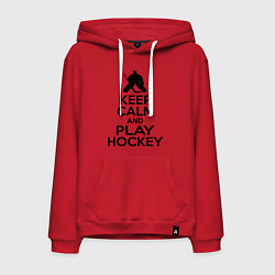 Мужская толстовка-худи Keep Calm & Play Hockey