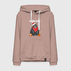 Толстовка-худи хлопковая мужская Оливье неси!, цвет: пыльно-розовый