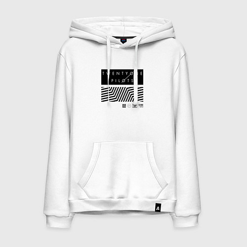 Мужская толстовка-худи TOP: Geometry / Белый – фото 1
