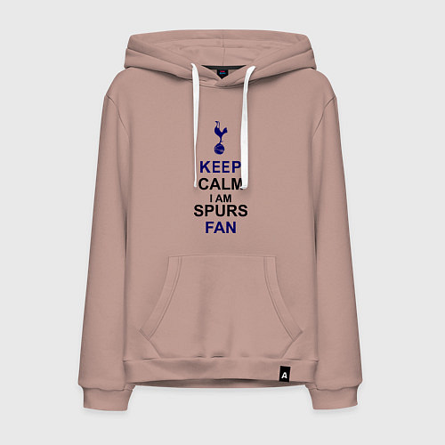 Мужская толстовка-худи Keep Calm & Spurs fan / Пыльно-розовый – фото 1